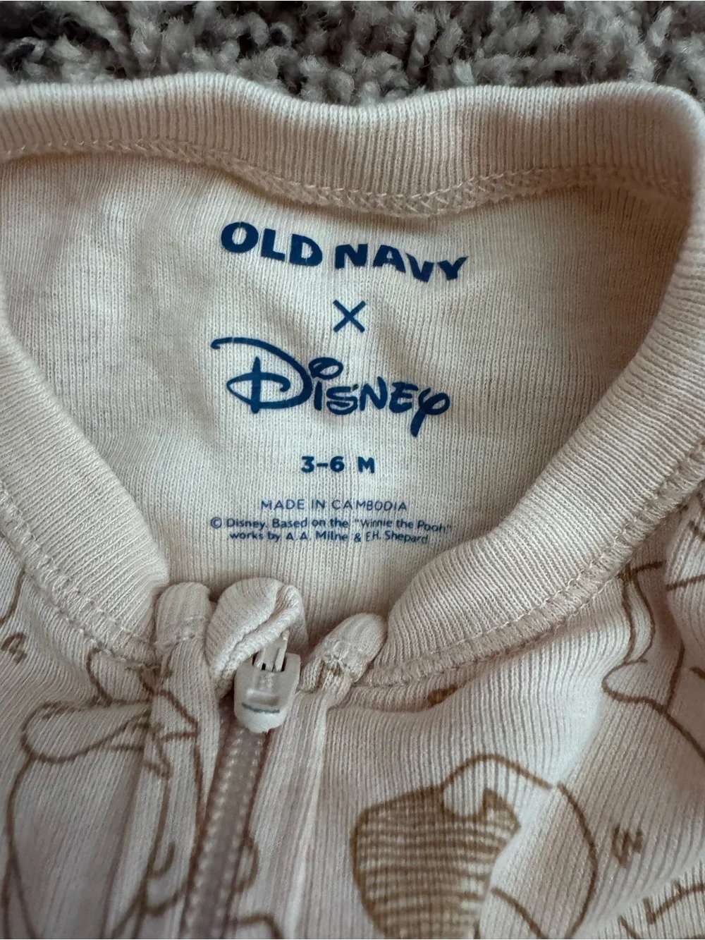 Old Navy Winnie the Pooh Cotton Footed One-Piece